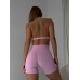 Спортивний топ бра з надзвичайно приємної тканини жіночий рожевий