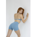 Спортивний топ бра з надзвичайно приємної тканини жіночий Блакитний