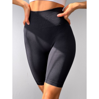 Спортивні велосипедки жіночі Push Up безшовні пуш ап базові чорні