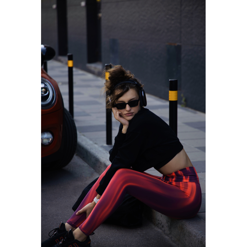 Спортивні лосини з 3D Push up Diana червоні бордові Спортивні лосини з 3D Push up Diana червоні бордові