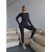 Жіночий моделюючий спортивний комбінезон Carbon графіт