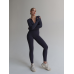 Жіночий спортивний комбінезон з довгим рукавом Easy графіт
