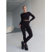 Комплект базовий спортивний Лосини Рашгард із зовнішніми швами чорний Комплект базовий спортивний Лосини Рашгард із зовнішніми швами чорний