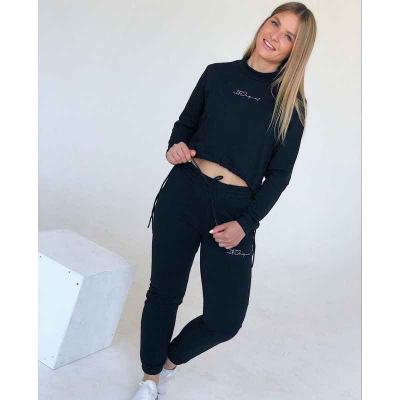 S Жіночі штани джогери спортивні Signature Black