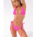 Роздільний купальник жатка рожевий на зав“язках