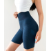 Спортивні велосипедки жіночі Push Up безшовні пуш ап базові темно-сині короткі Спортивні велосипедки жіночі Push Up безшовні пуш ап базові темно-сині короткі