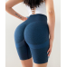 Спортивні велосипедки жіночі Push Up безшовні пуш ап базові темно-сині короткі Спортивні велосипедки жіночі Push Up безшовні пуш ап базові темно-сині короткі