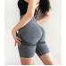 Спортивні велосипедки жіночі Push Up безшовні пуш ап базові сірі короткі