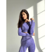 Безшовний Push up комплект двійка топ рашгард і легінси Tie Dye фіолетовий