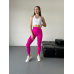Спортивні лосини жіночі з подвійним Push up та V-подібним швом рожеві Спортивні лосини жіночі з подвійним Push up та V-подібним швом рожеві