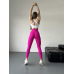Спортивні лосини жіночі з подвійним Push up та V-подібним швом рожеві Спортивні лосини жіночі з подвійним Push up та V-подібним швом рожеві