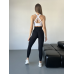 Спортивні лосини жіночі з подвійним Push up та V-подібним Чорні Спортивні лосини жіночі з подвійним Push up та V-подібним Чорні