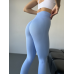 Спортивні лосини жіночі з подвійним Push up та V-подібним Блакитні Спортивні лосини жіночі з подвійним Push up та V-подібним Блакитні