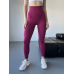 Спортивні лосини жіночі з подвійним Push up та V-подібним швом бордові Спортивні лосини жіночі з подвійним Push up та V-подібним швом бордові