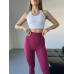 Спортивні лосини жіночі з подвійним Push up та V-подібним швом бордові Спортивні лосини жіночі з подвійним Push up та V-подібним швом бордові
