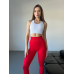 Спортивні лосини жіночі з подвійним Push up та V-подібним швом червоний Спортивні лосини жіночі з подвійним Push up та V-подібним швом червоний