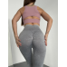 Спортивні легінси з перфорацією з подвійним Push up та V-подібним швом виварений колір сірий