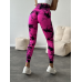 Спортивні легінси пушап жіночі мармурові димок рожеві з чорним Спортивні легінси пушап жіночі мармурові димок рожеві з чорним