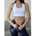 Спортивний топ бюстгальтер на застібках білий топ бра Спортивний топ бюстгальтер на застібках білий топ бра