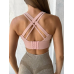 Спортивний топ бюстгальтер на застібках пудровий топ бра