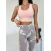Спортивний топ бюстгальтер на застібках пудровий топ бра