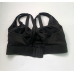 Спортивний кроп топ бюстгальтер на застібках чорний топ бра