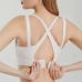 Спортивний кроп топ бюстгальтер на застібках колір слонова кістка топ бра Спортивний кроп топ бюстгальтер на застібках колір слонова кістка топ бра