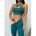 Зручний оригінальний спортивний топ колір смарагдовий топ бра