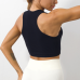 Кроп топ-майка у рубчик без пушап колір чорний  XL 