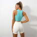 Кроп топ-майка у рубчик без пушап колір бірюзовий  XL 
