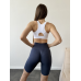 Спортивний базовий кроп топ на змійці спереду білий топ бра