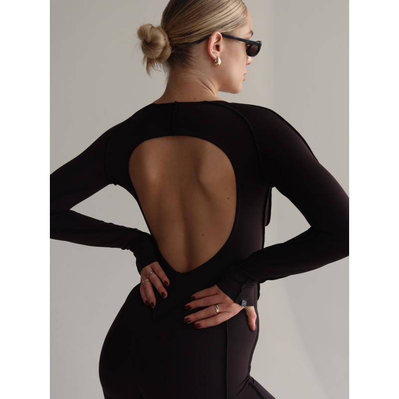 Жіночий моделюючий спортивний комбінезон Carbon ЧОРНИЙ