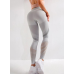 Безшовний комплект спортивний легінси і топ пуш ап світло сірий