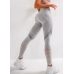 Безшовний комплект спортивний легінси і топ пуш ап світло сірий