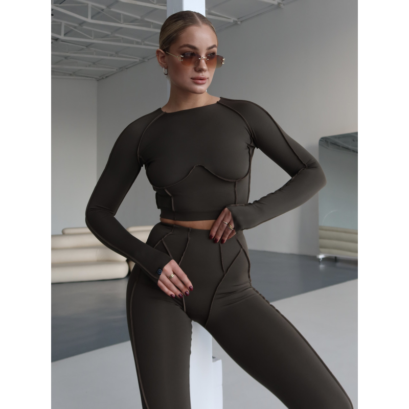 Комплект Лосини Рашгард із зовнішніми швами оливковий Комплект Лосини Рашгард із зовнішніми швами оливковий