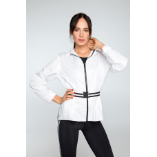 Вітровка White 4 STRIPES біла з поясом