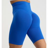 Спортивні велосипедки жіночі Push Up безшовні пуш ап сині електрик