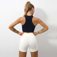 Кроп топ-майка у рубчик без пушап колір чорний  XL 